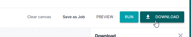 Click Download when the run finishes